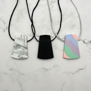 Trapezoid Fidget Jewelry Necklace