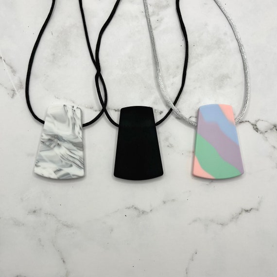 Trapezoid Fidget Jewelry Necklace