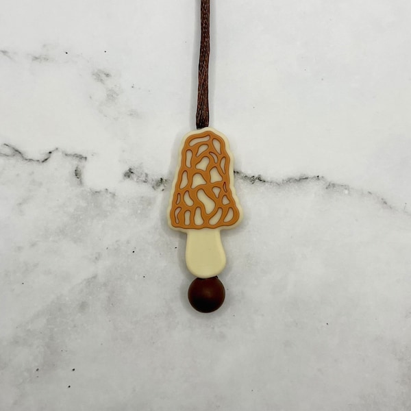 Exclusive Morel Mushroom Fidget Jewelry Necklace by ArtisXan