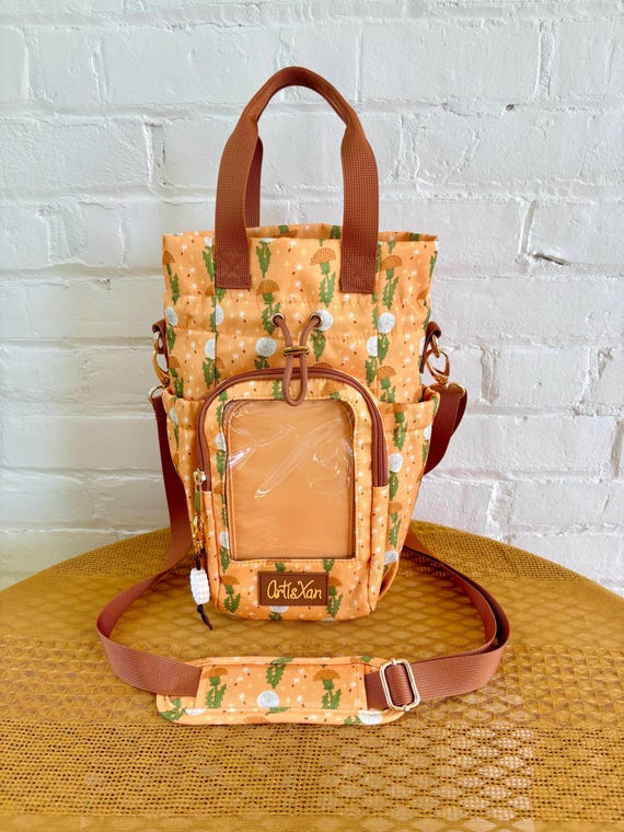 Large Dandelion Ita Water Bottle Bag With Fidget Zipper Pull - Etsy