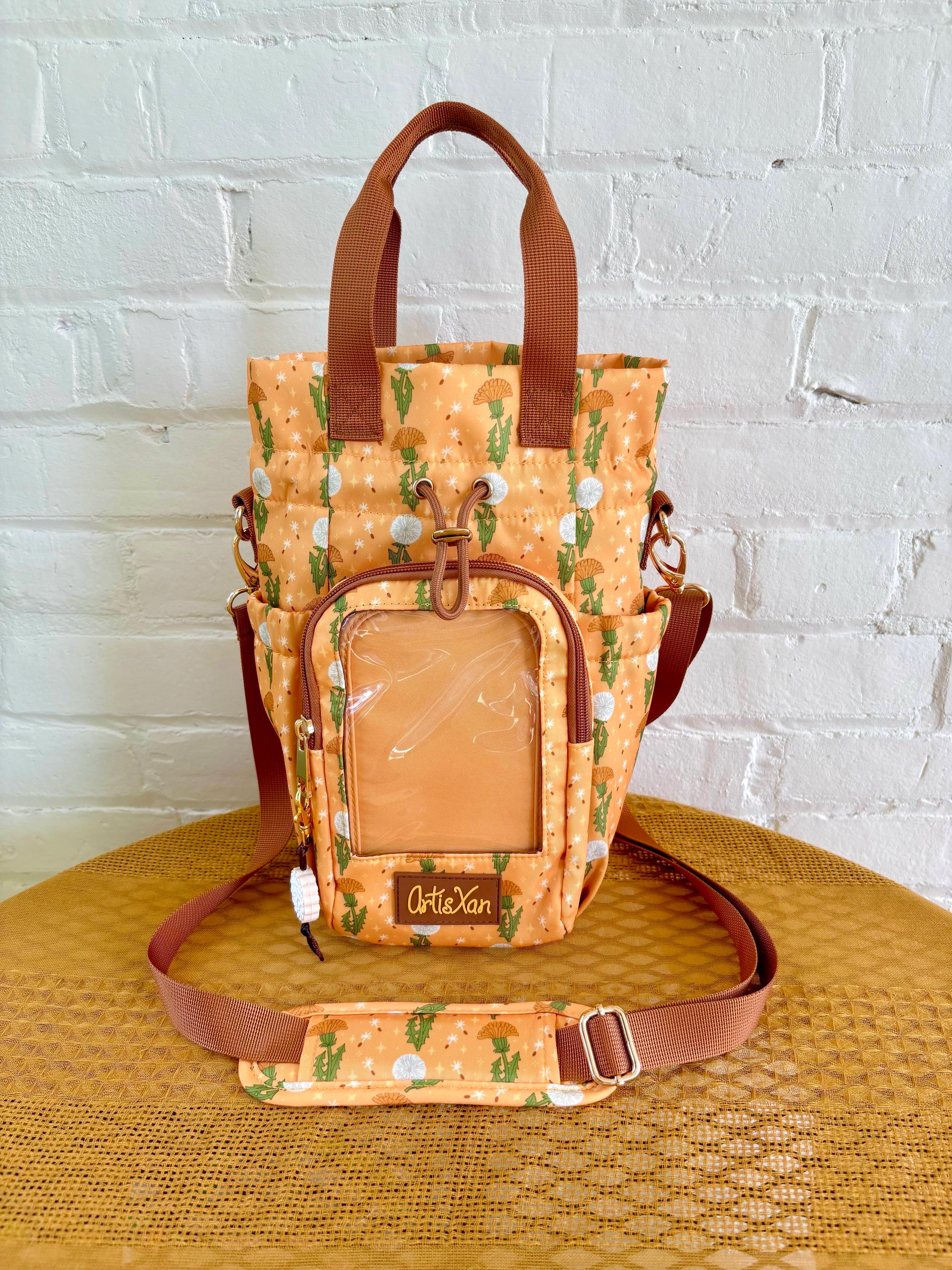 Large Dandelion Ita Water Bottle Bag With Fidget Zipper Pull - Etsy