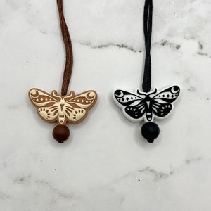 Decorative Moth Fidget Necklace