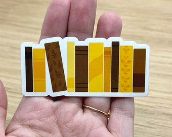 Yellow and Brown Books Sticker