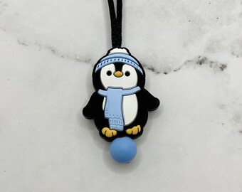 Collar acogedor de pingüino invernal de Fidget Jewelry
