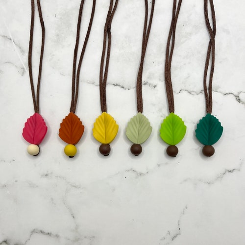 Leaf Necklace Polymer Clay Leaf Jewelry Leaf Pendant Etsy