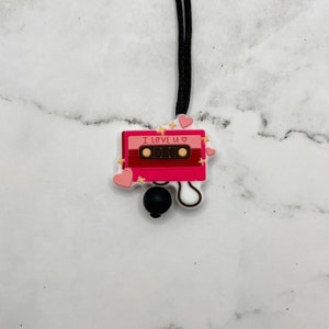 Fidget Jewelry Cassette Tape Necklace
