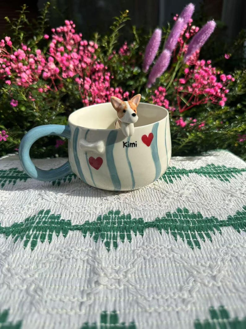 personalised handmade mug with pet