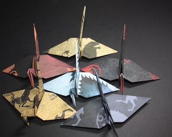 20 Origami Paper Cranes, Westeros Map, Game of Thrones House Theme, GOT