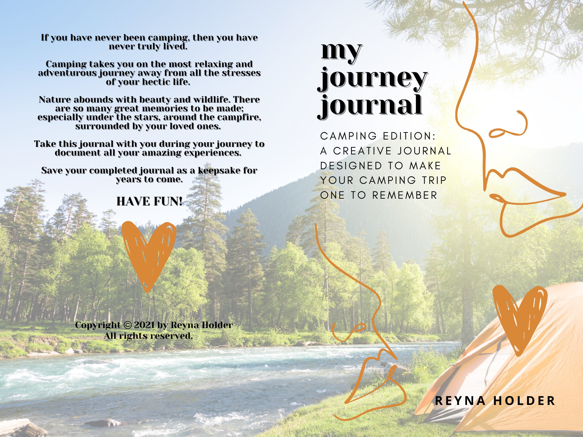 My Journey Journal Camping Edition Etsy