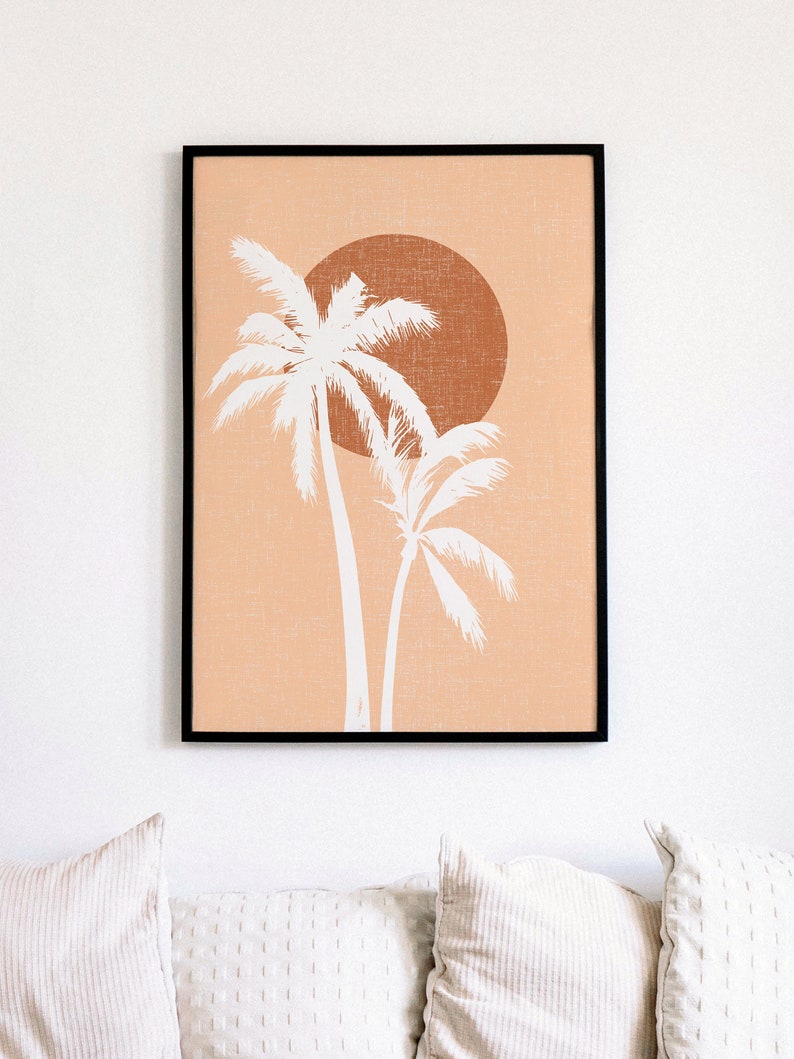 Palm Tree Art Print Desert Printable Art Abstract Wall Art Boho Decor ...