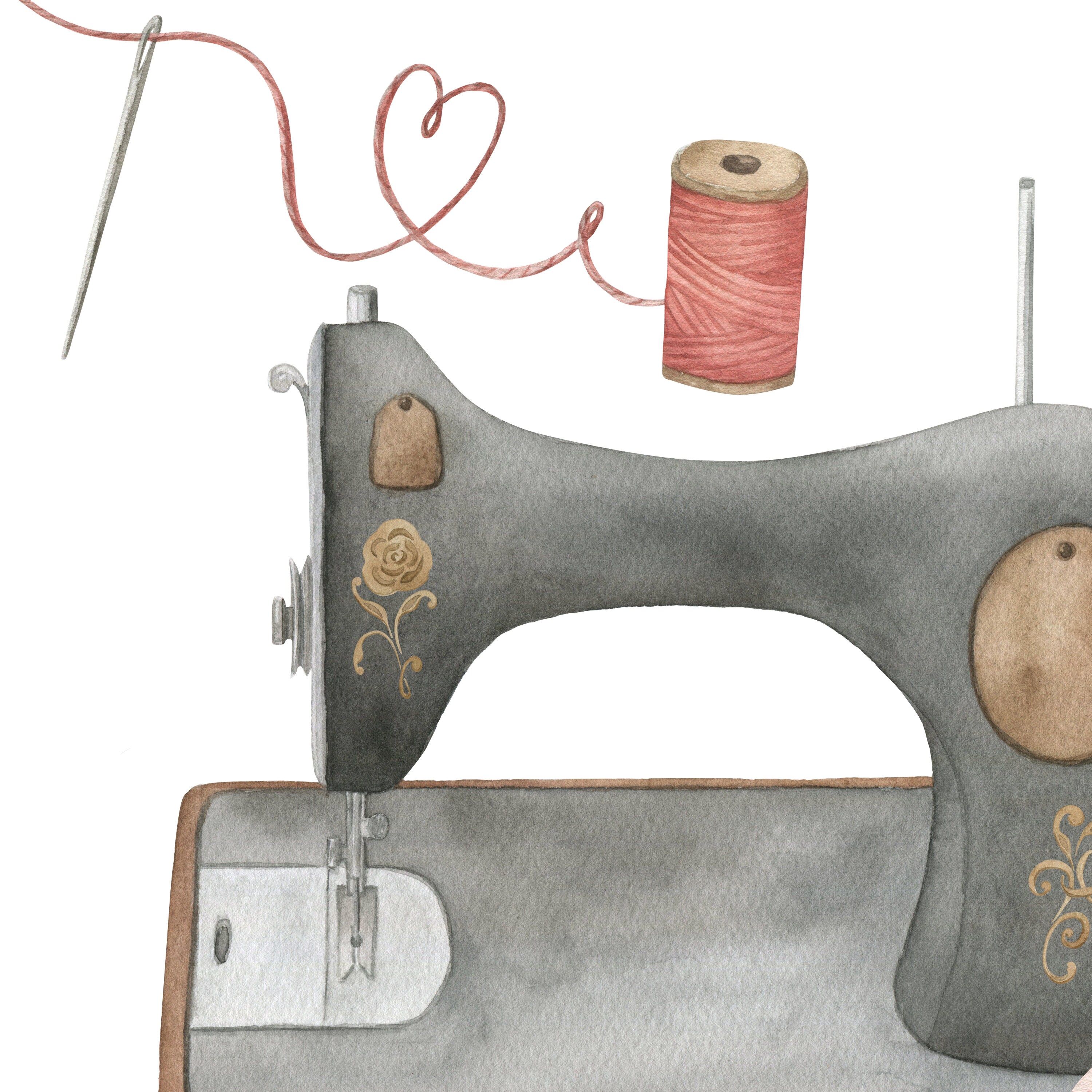 Watercolor Sewing Collection Cliparts. Needlework Clip Arts - Etsy