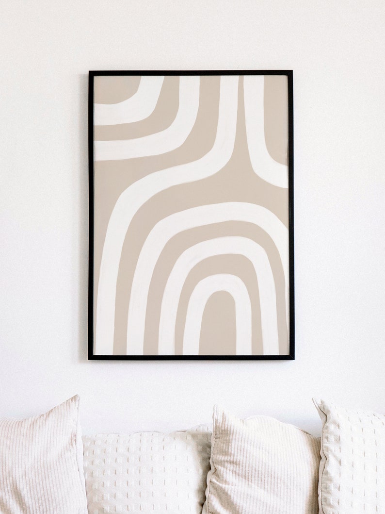 Neutral Wall Art Beige White Art Printable Wall Art Beige Etsy