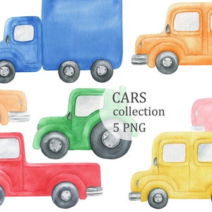 Aquarell Autos Clipart, PNG