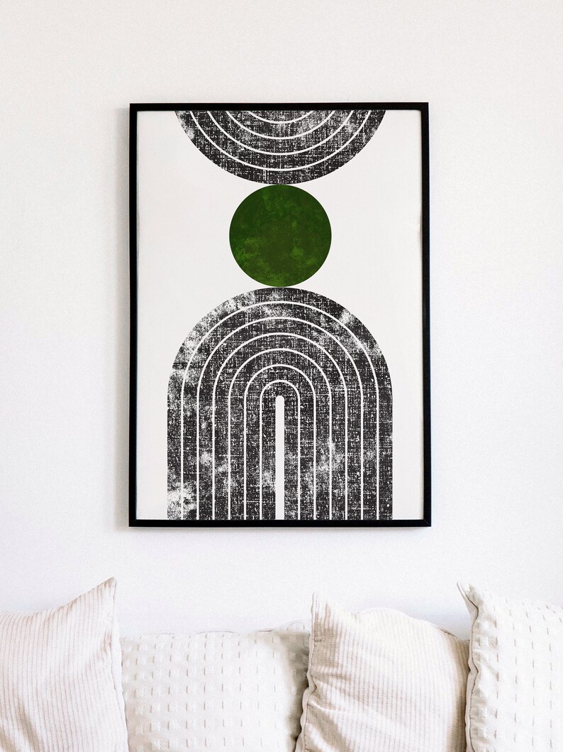Mid Century Print Modern Geometric Art Printable Wall Art - Etsy