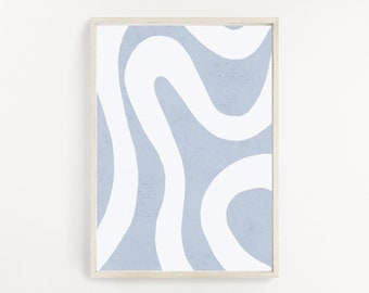 Neutral Wall Art Blue White Art Printable Wall Art Beige Neutral Print Modern Wall Art Abstract Wall Art Instant Download