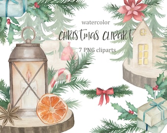 Jul kompositioner samling. Vinterlov cliparts, PNG