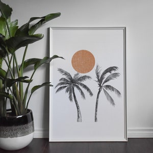 Palm Tree Art Print Desert Printable Art Abstract Wall Art Boho Decor ...