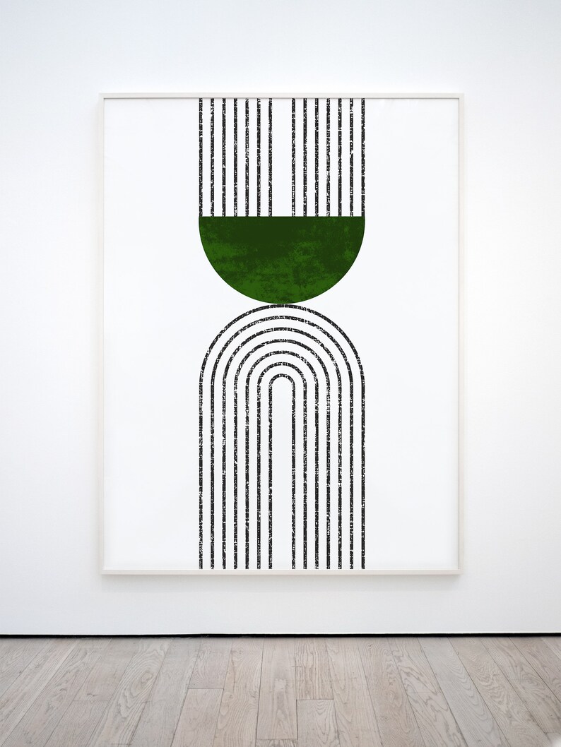 Mid Century Print Modern Geometric Art Printable Wall Art Abstract Art