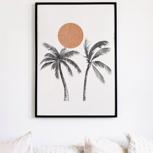 Palm Tree Art Print Desert Printable Art Abstract Wall Art Boho Decor ...