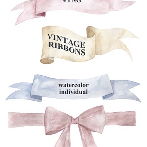 Aquarel Vintage Linten Set