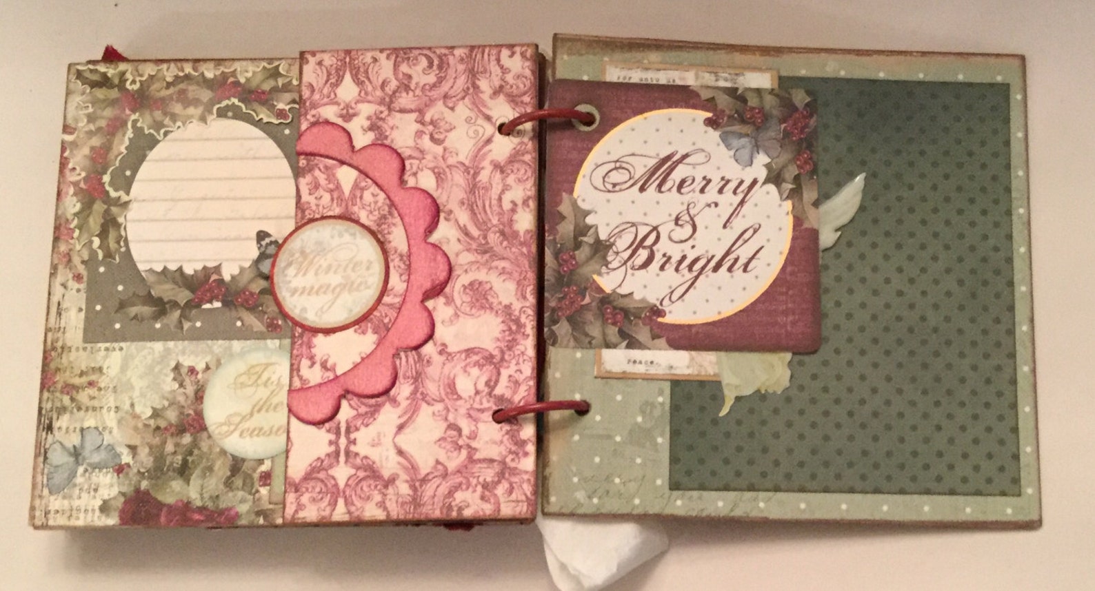 Christmas 6 X 6 Chipboard Book Etsy