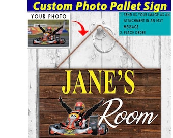 Go Kart Racing Karting Personalized Pallet Signs, Karting Gifts For Kids, Unique Gift For Karting Lovers, Funny Kart Racing Gifts