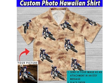 Dirt Bike Racing Personalized Hawaiian Shirt, Unique Gifts For MX Riders, Motocross Racing, Endurocross, Dirt Track Race Gifts (HAW8)
