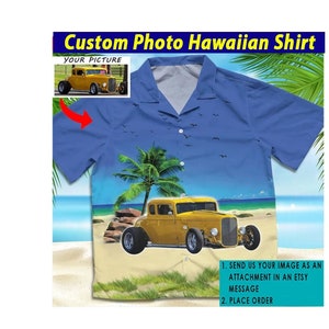 Hot Rod Shirts Car Personalized Photo Hawaiian Shirt, Custom Car, Classic Car, Vintage Car, Modern Car Owners, Gifts For Car Lovers (HAW11)