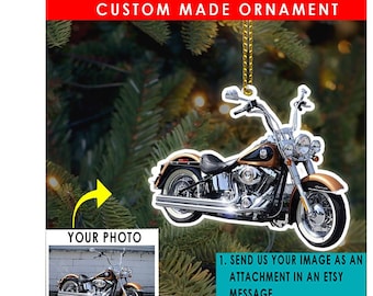 Unique Gifts For Bikers Motorcycle Personalized Ornament, Bikers Cool Gifts, Custom Motorcycles, Dragbike, Bobber Bike, Chopper Bikes