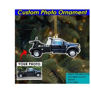 Wrecker Tow Truck Personalized Ornament, Hook truck, Breakdown Truck, Recovery Vehicle, Breakdown Lorry, Gift For Car Guys, Heavy Duty Truck