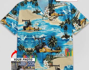 Chemise hawaïenne photo personnalisée de course de dragsters avec alcool haut de gamme, chemise Aloha de dragster unique personnalisée pour les coureurs de dragster (HAW2)