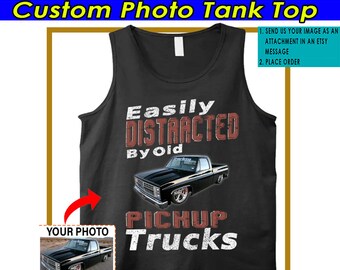 Classic Old Pickup Truck Personalized Tank Top, Funny Gifts For Truck Guys, C10 Truck, Lifted Truck (BK418)