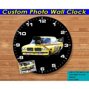 Drag Racing gepersonaliseerde wandklok, Muscle Car Hot Rod Racing, Drag Car, Dragster, Drifting Car, Funny Car Drag Racing Decor (Wandklok1)