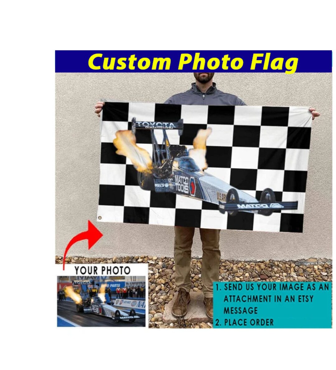 Dragsters Drag Racing Car Gifts Personalized Racing Flag, Quick Rod ...