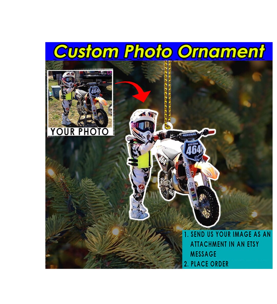 Motocross Couple, Personalized Acrylic Ornament, Gift For Christmas P1719635000