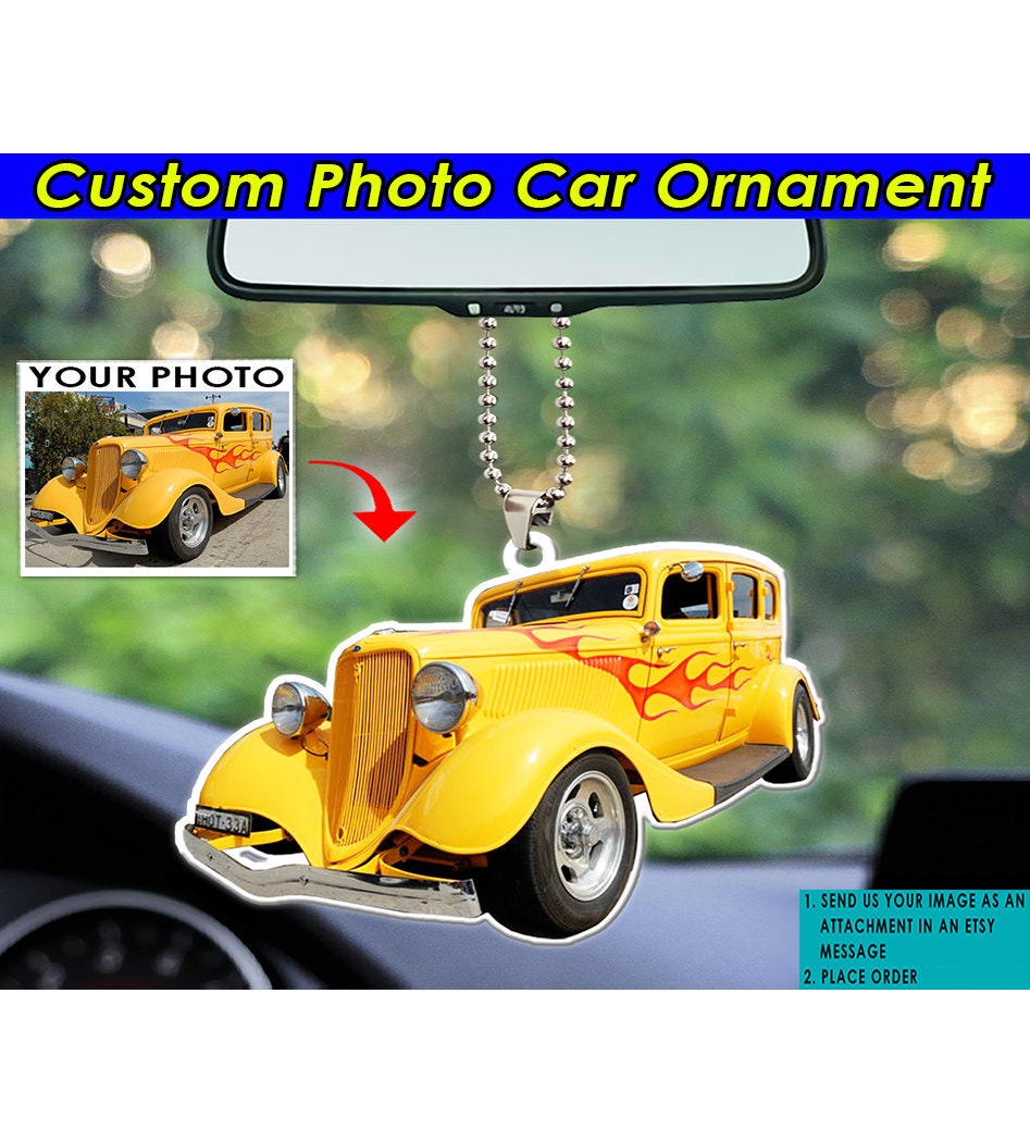 Hot Rod personalisierte Auto Ornament, einzigartige Geschenke für Auto-Liebhaber,  Oldtimer, Oldtimer, Low Rider, Custom Car, Rat Rods - .de