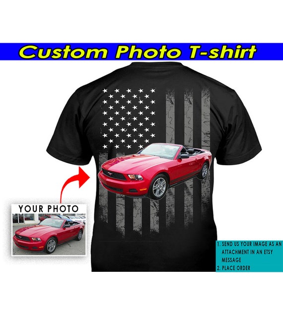 Muscle Car Gifts for Car Guys, Car Personalized Photo T-shirt, Modern Car,  Custom Car, Luxury Car, Gifts for Car Lovers on the Back BK5 