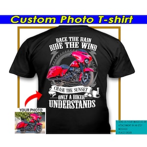 Motorcycle Personalized T-shirt, Cool Gifts For Bikers, Unique Gifts For Motorcycle Lovers, Sport Bike, Custom Bike (On the Back) (BK34)