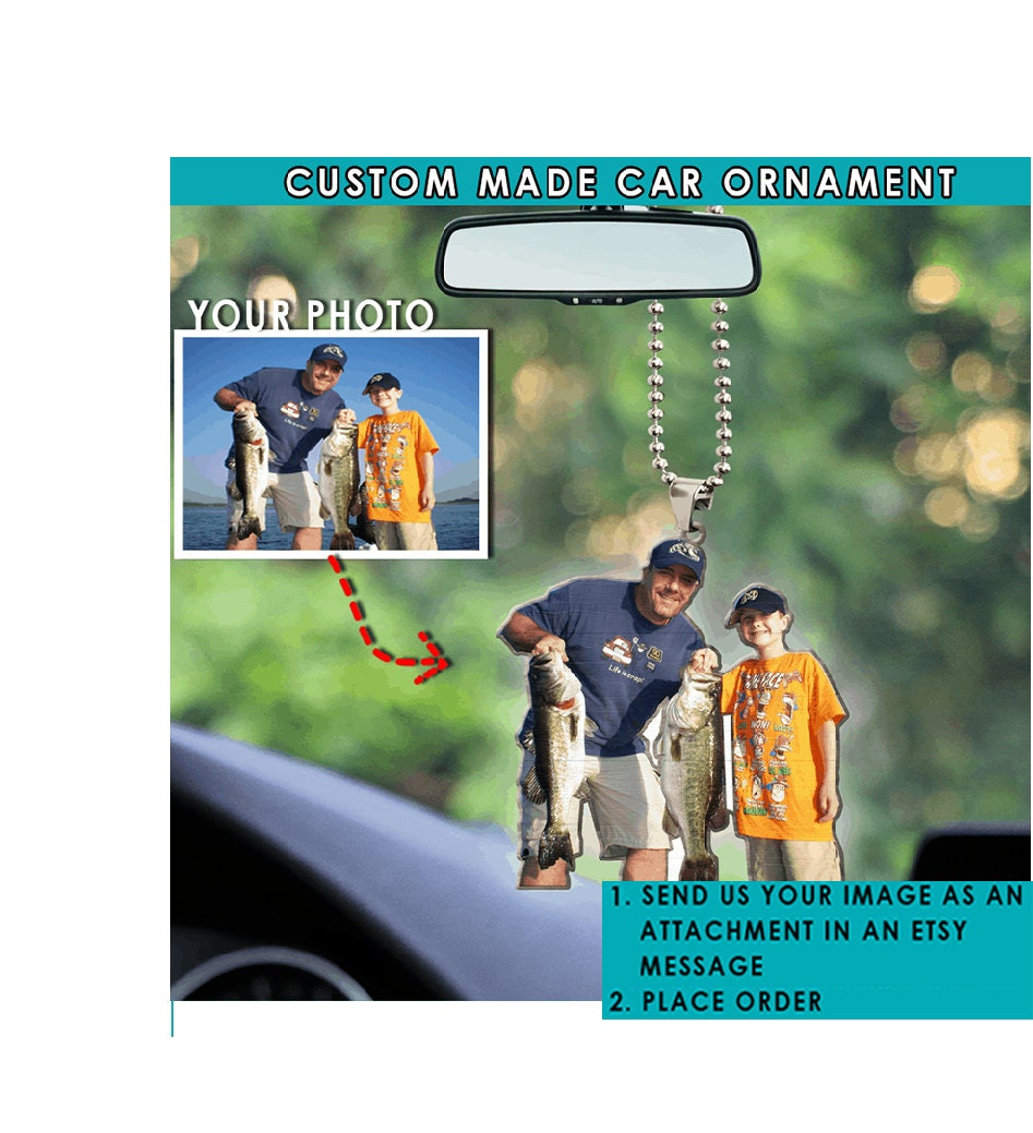 Generic Custom Photo Fisherman Cartoon - Personalized Car