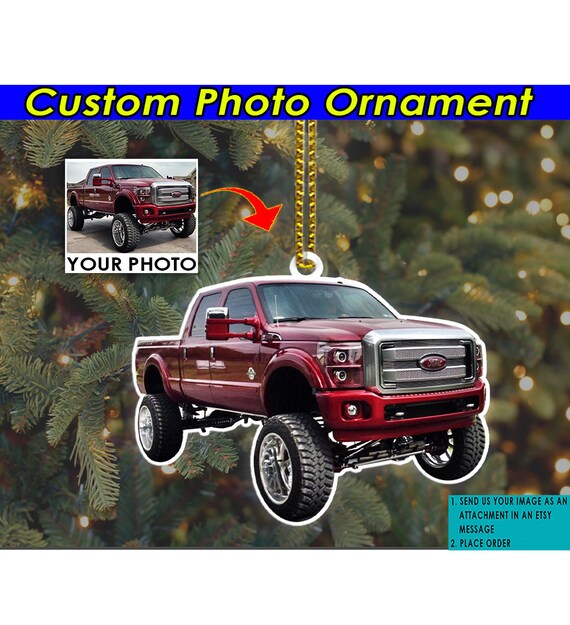 Personalized Excavator Christmas Ornament, Custom Excavator Ornament