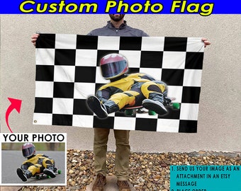 Drapeau de course personnalisé de luge de rue, cadeau sympa pour amateur de luge de rue, planche de luge de rue, planche à roulettes, luge de sport, drapeau 24 x 36