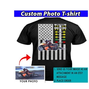 Dragbike Drag Racing Personalized Tshirt, Superbike Racing, Sports Bike Racing, Motorcycle Racing Tshirt  (On the Back) (BK5-Dragtree)