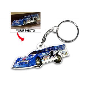 Late Model Car Personalized Keychains, Modified Stock Cars, Gifts For Dirt Track Racers, Custom Dirt Track Racing Keyrings
