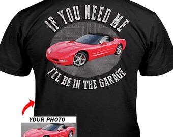 Funny Classic Vintage Car Personalized Photo T-shirt, Unique Gift For Car Lovers, Custom Photo Car T-shirt (On the Back) (BK553)