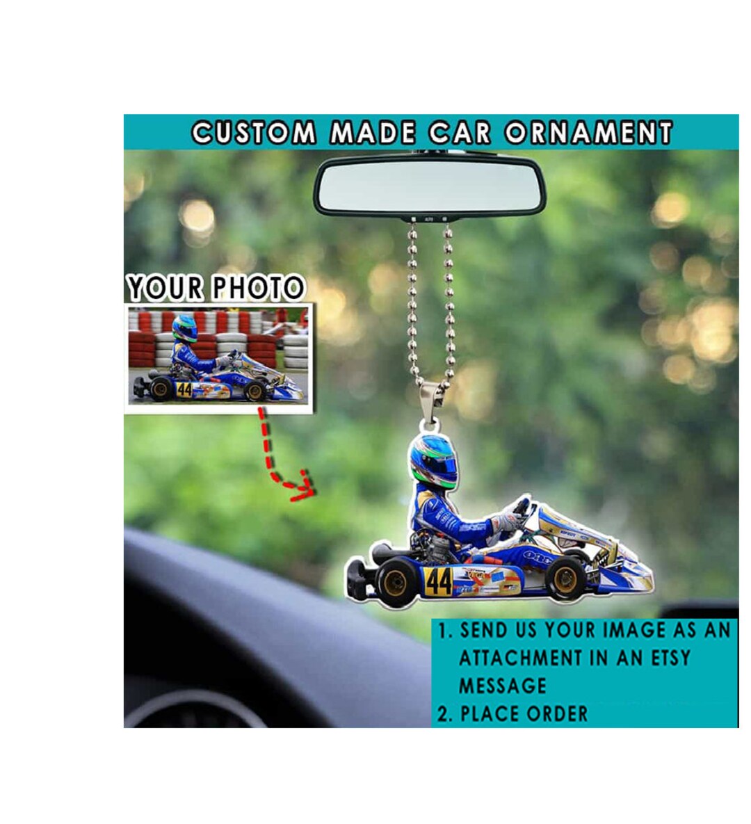 Karting Gift Go Kart Personalized Car Ornament, Unique Gifts for Go Kart Racers, Karting Racing