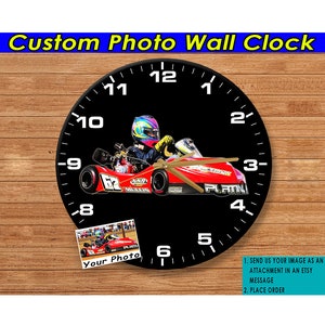 Go Kart Racing Karting Personalized Wall Clock, Unique Gifts For Go-kart Racers, Karting Lovers, Karting Gifts For Him/Her (Wall Clock1)