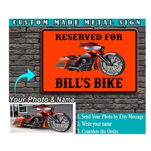 Plaque Métal Harley-Davidson 20,3x30,5 Cm – Déco Garage, Bar, Mur | Résistante Aux Intempéries, 4 Trous De Fixation