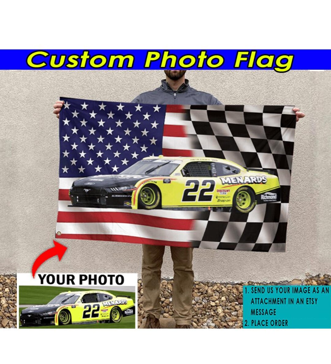 Stock Car Racing Personalized Photo Flag, Modified Stock Car Racing ...