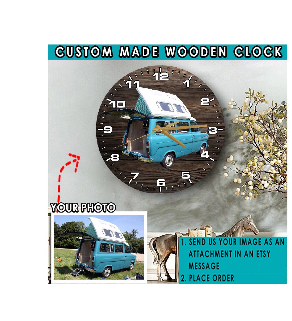 Camper Motorhome RV Travel Trailer Car Personalized Wooden Wall Clock ...