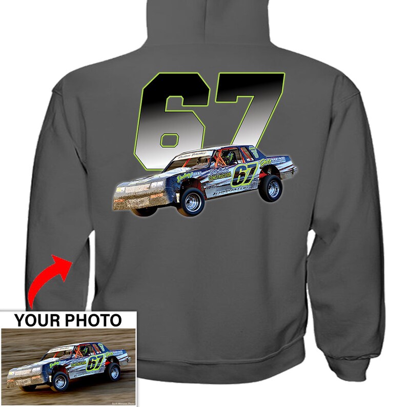 Sweatshirt Back Racing Graphics Late Model Dirt Track Racing Personalized Hooded Sweatshirt, Dirt Track ...
